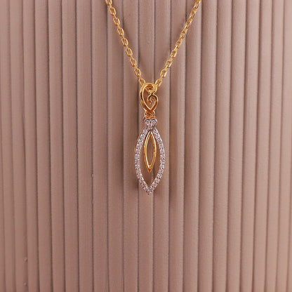 Marquise Leaf Diamond Pendant