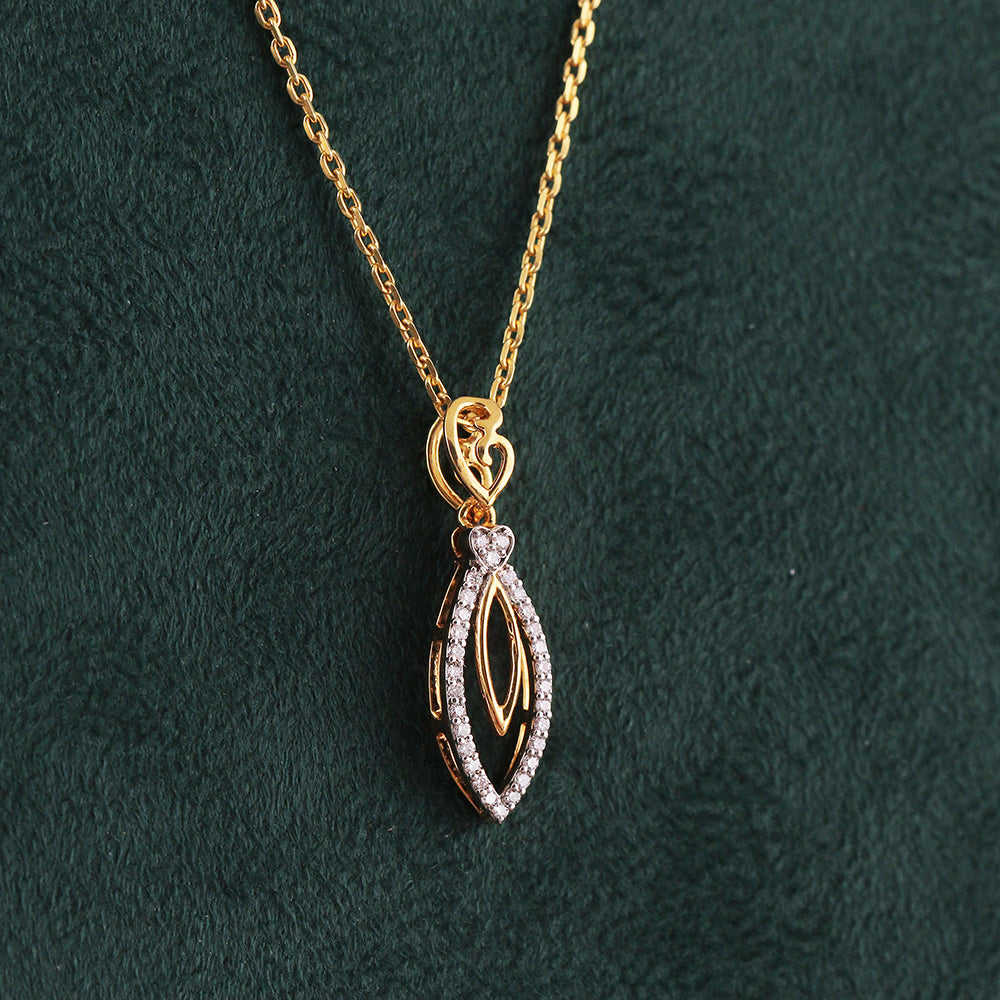 Marquise Leaf Diamond Pendant