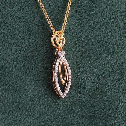 Marquise Leaf Diamond Pendant