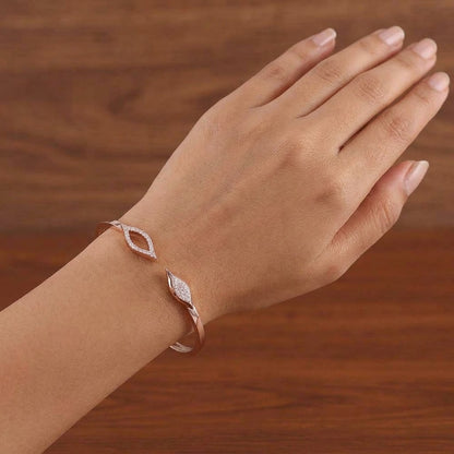 Marquise Petal Diamond Bangle