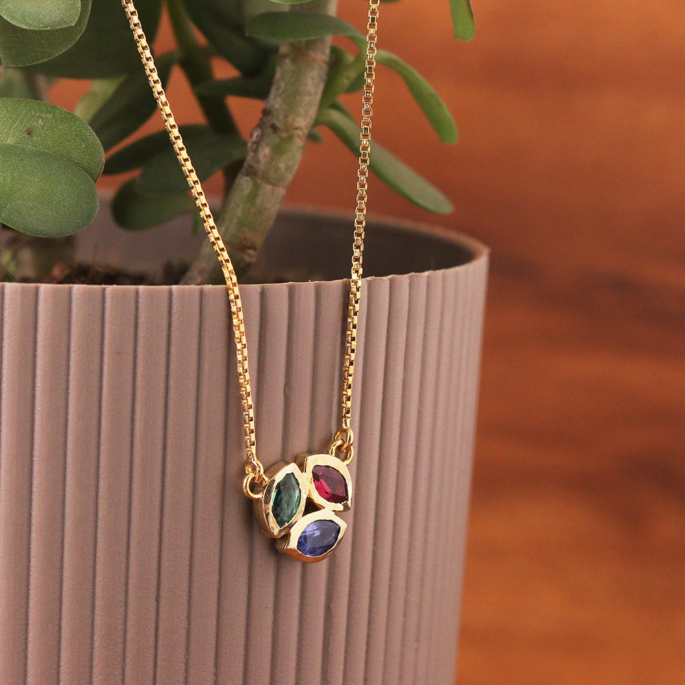 Multi-Stone Petal Pendant