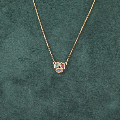 Multi-Stone Petal Pendant