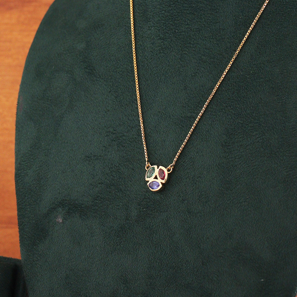 Multi-Stone Petal Pendant