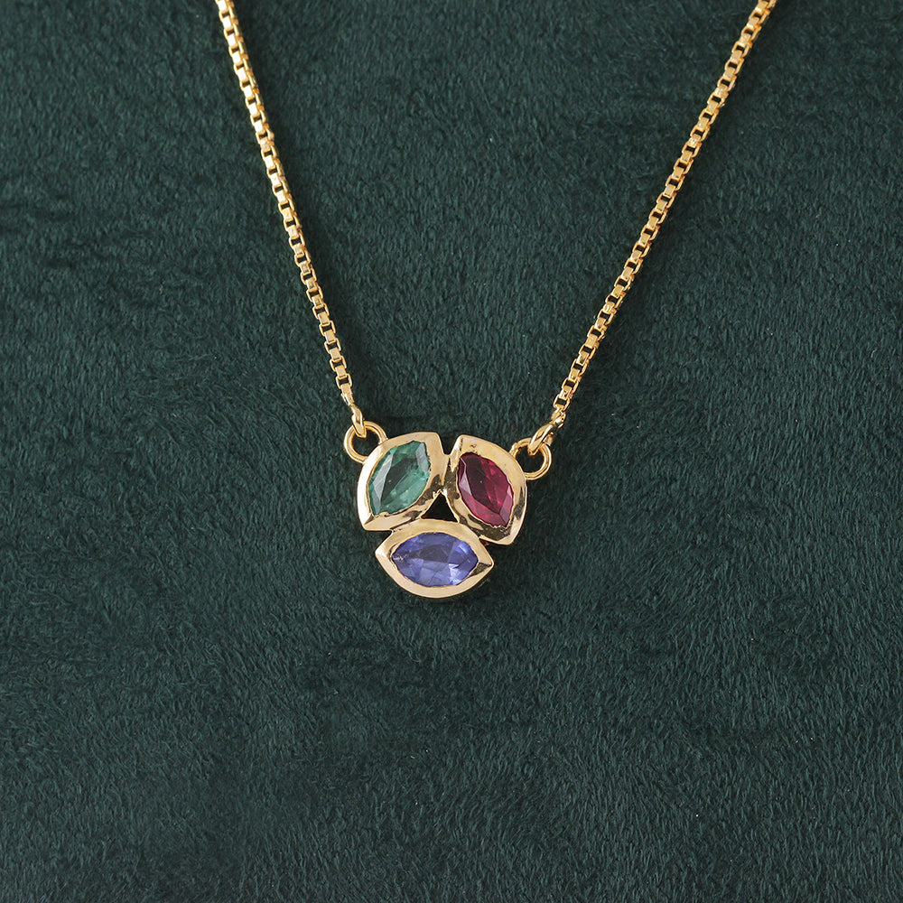 Multi-Stone Petal Pendant