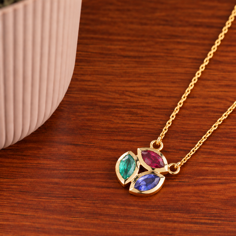 Multi-Stone Petal Pendant