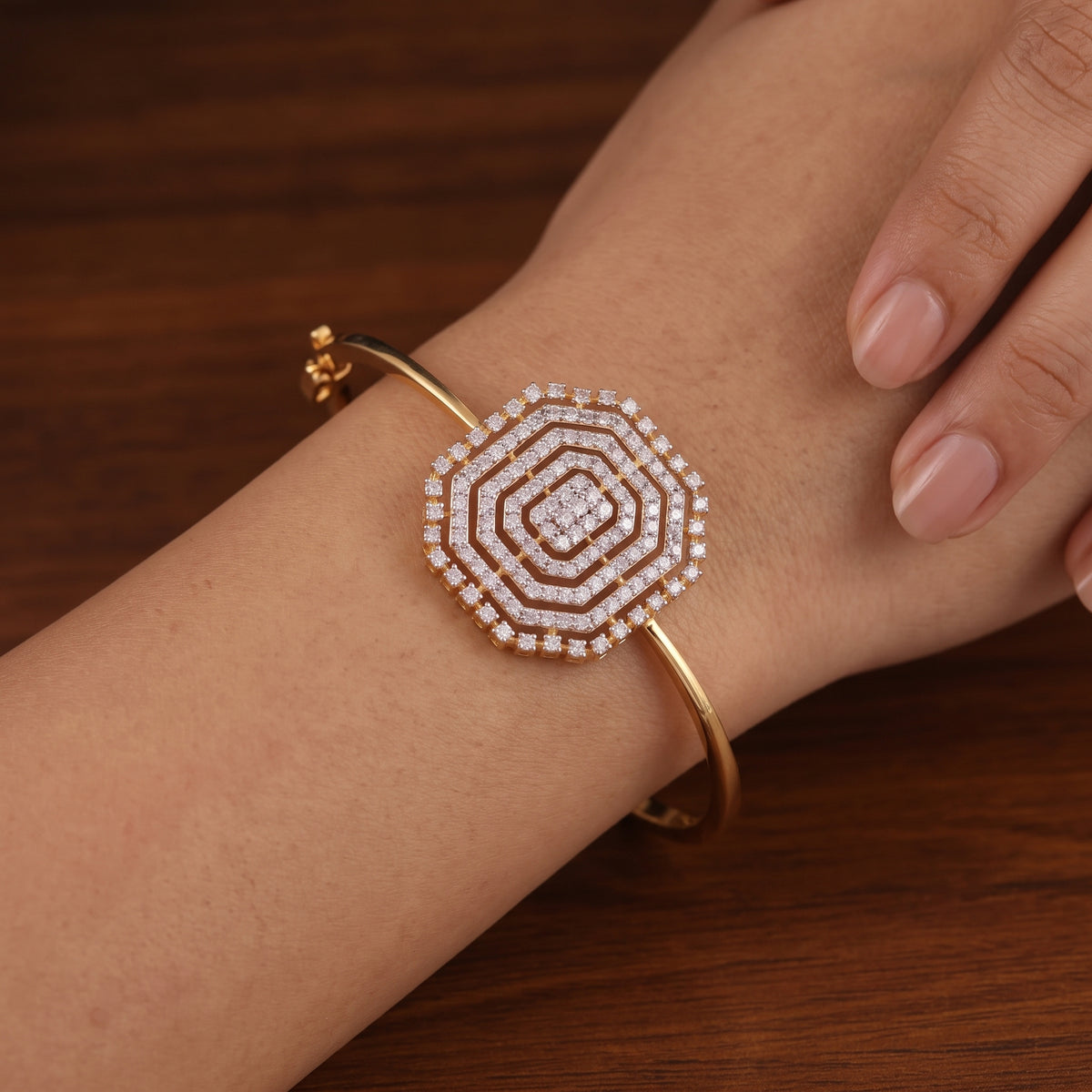 Octagon Radiance Diamond Bangle