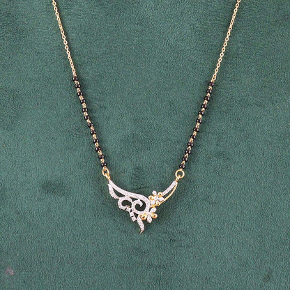 Paisley Vine Diamond Mangalsutra