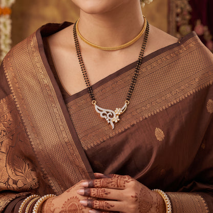 Paisley Vine Diamond Mangalsutra