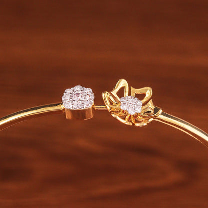 Ribbon Bloom Diamond Bangle
