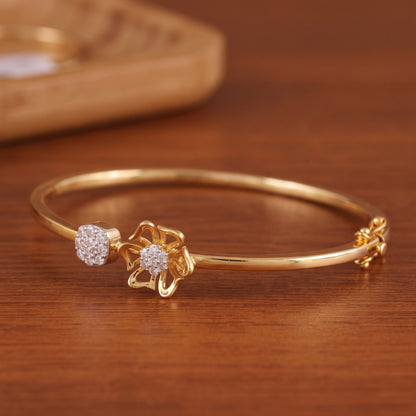 Ribbon Bloom Diamond Bangle