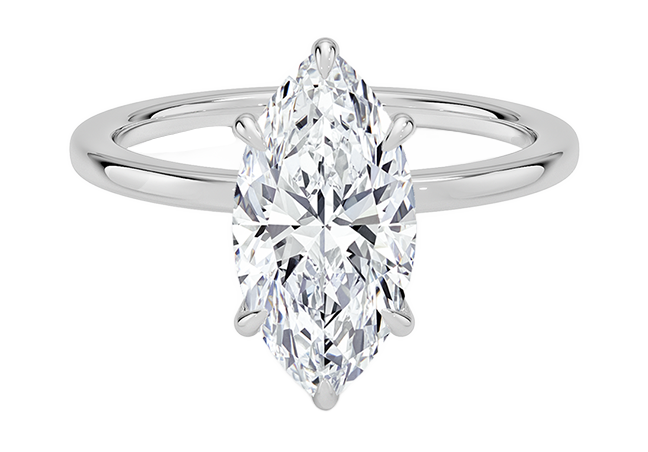 Marquise cut diamond ring