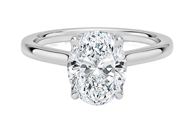 Oval cut diamond ring