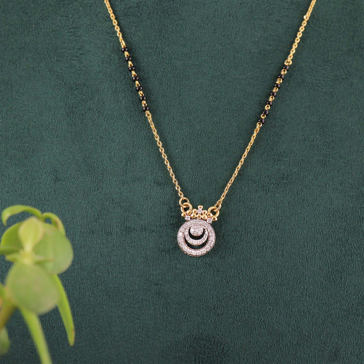 Spiral Charm Diamond Mangalsutra