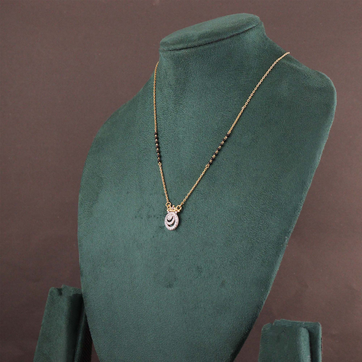 Spiral Charm Diamond Mangalsutra