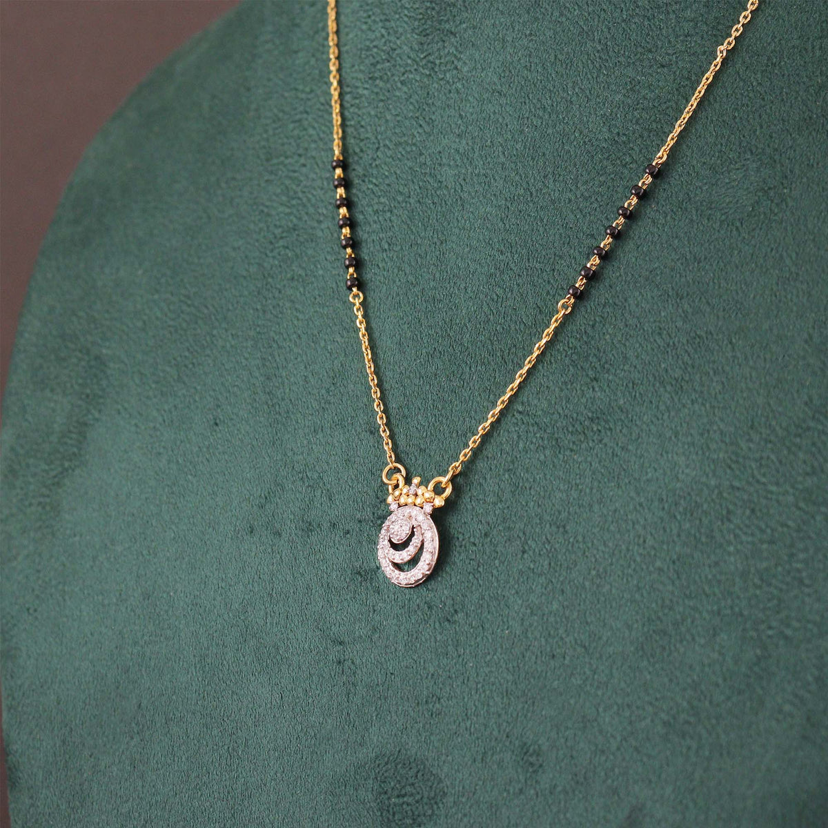 Spiral Charm Diamond Mangalsutra