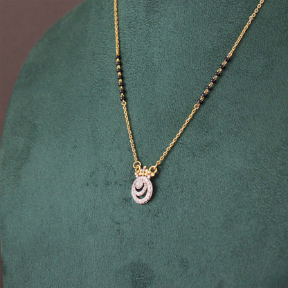 Spiral Charm Diamond Mangalsutra