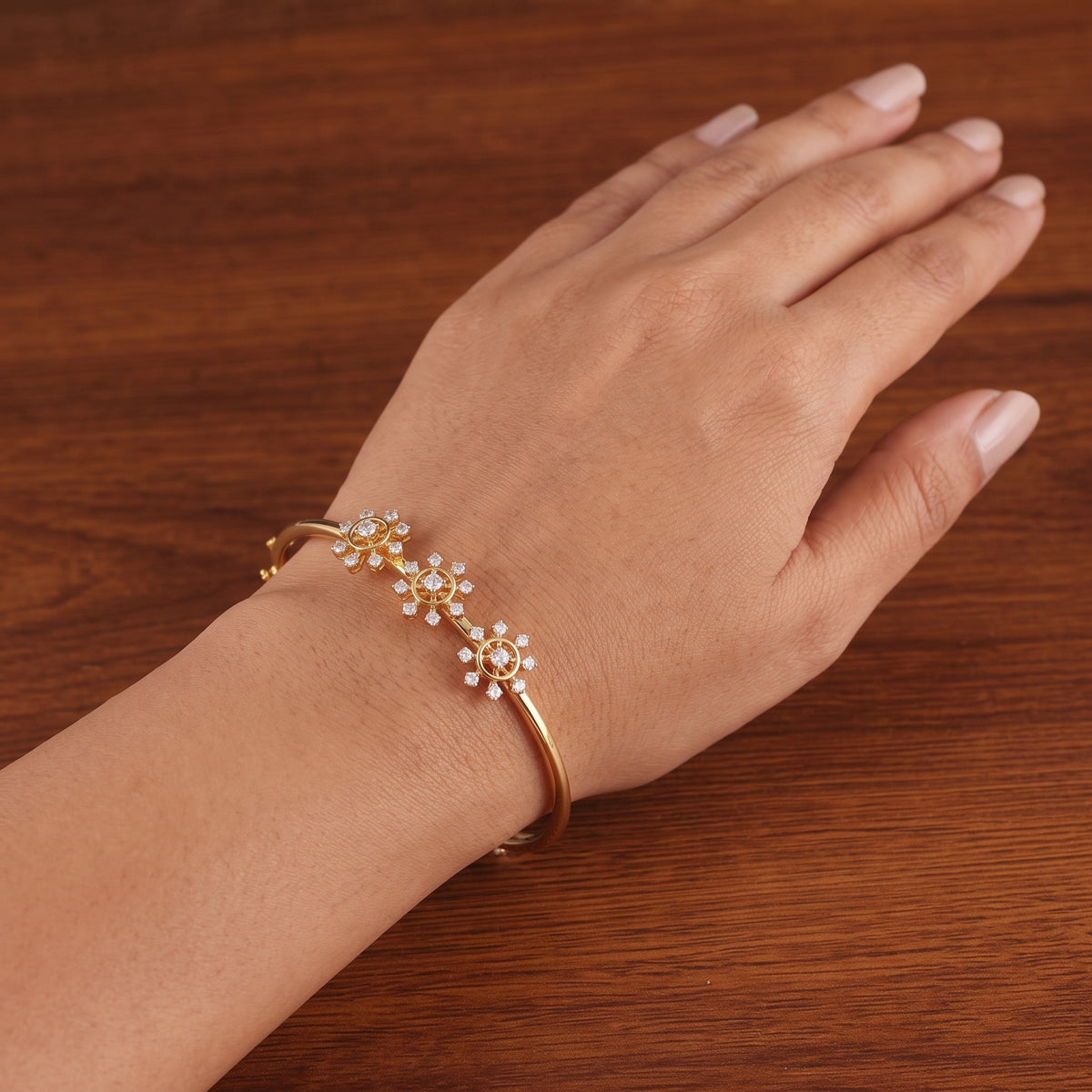 Starlit Bloom Diamond Bangle
