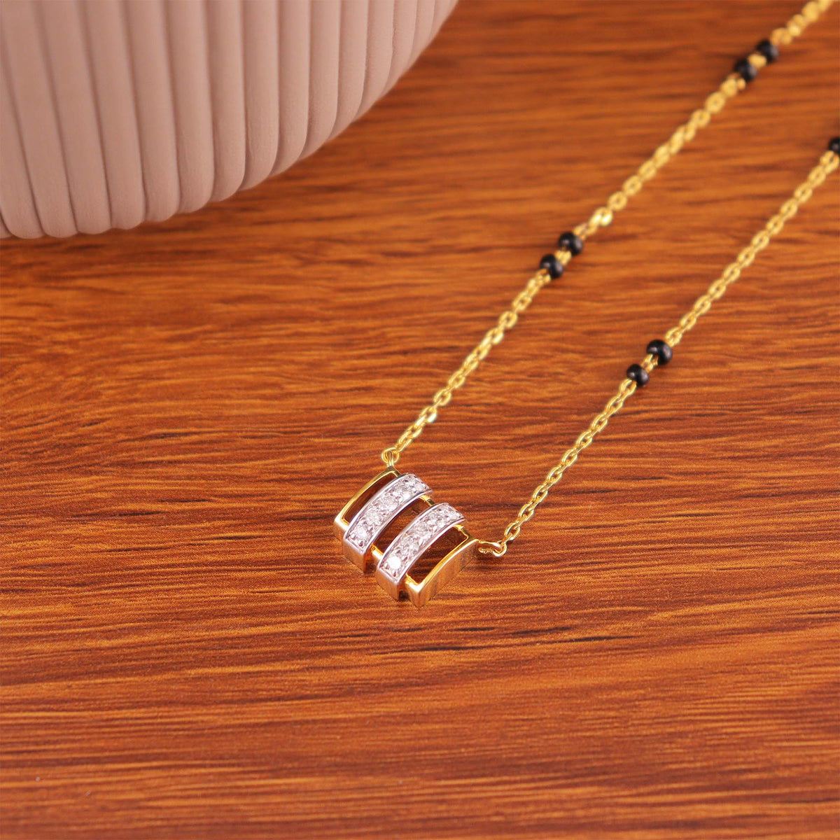 Twin Chain Barrel Mangalsutra