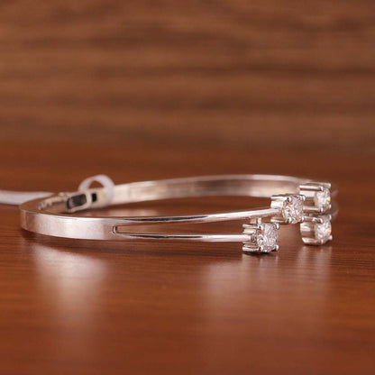 Twin Cluster Diamond Bangle