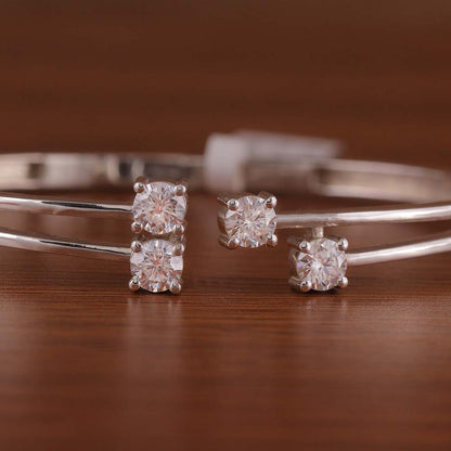 Twin Cluster Diamond Bangle