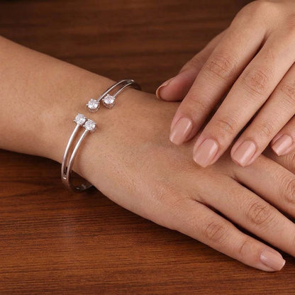 Twin Cluster Diamond Bangle
