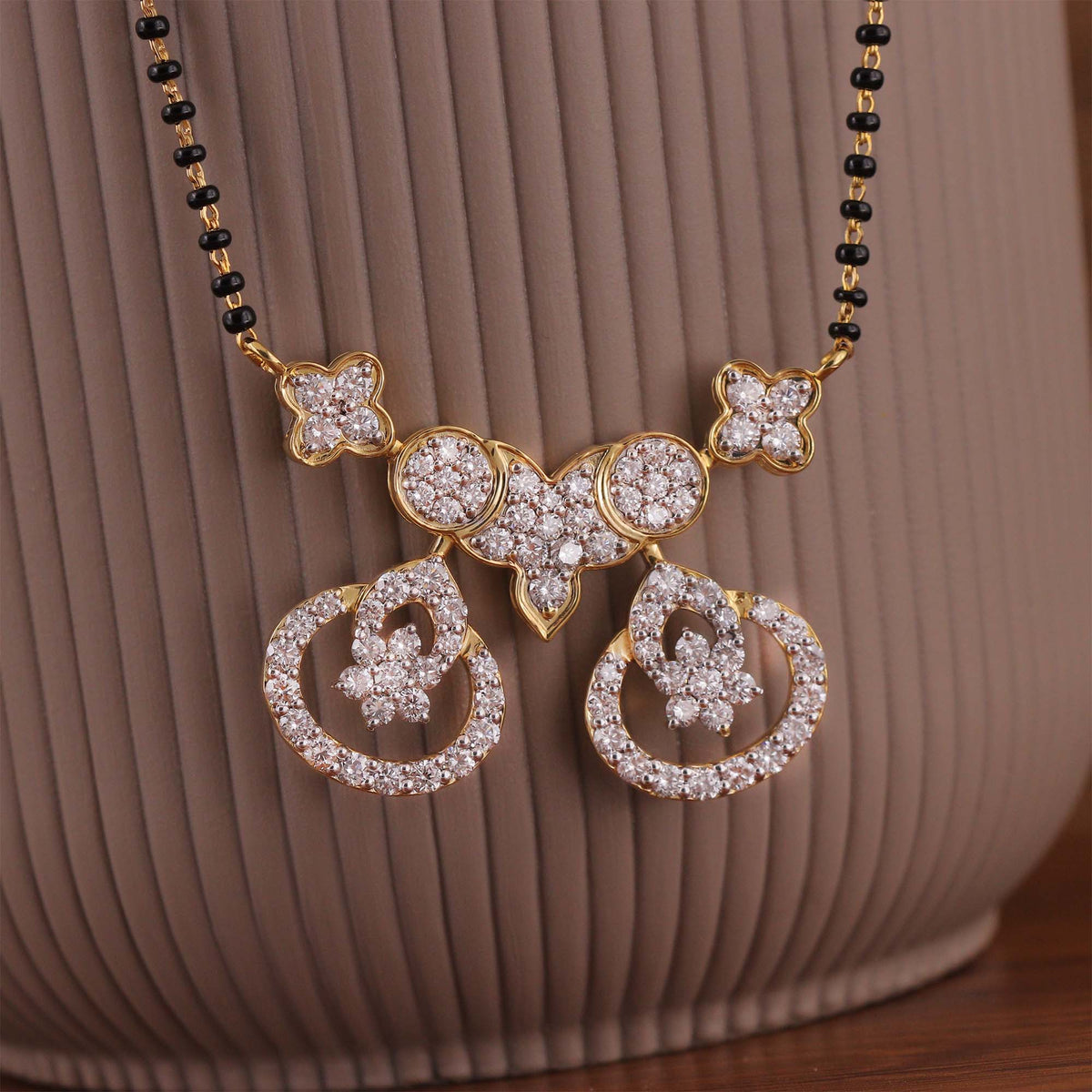 Twin Halo Diamond Mangalsutra