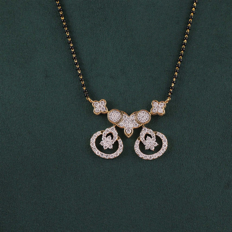 Twin Halo Diamond Mangalsutra