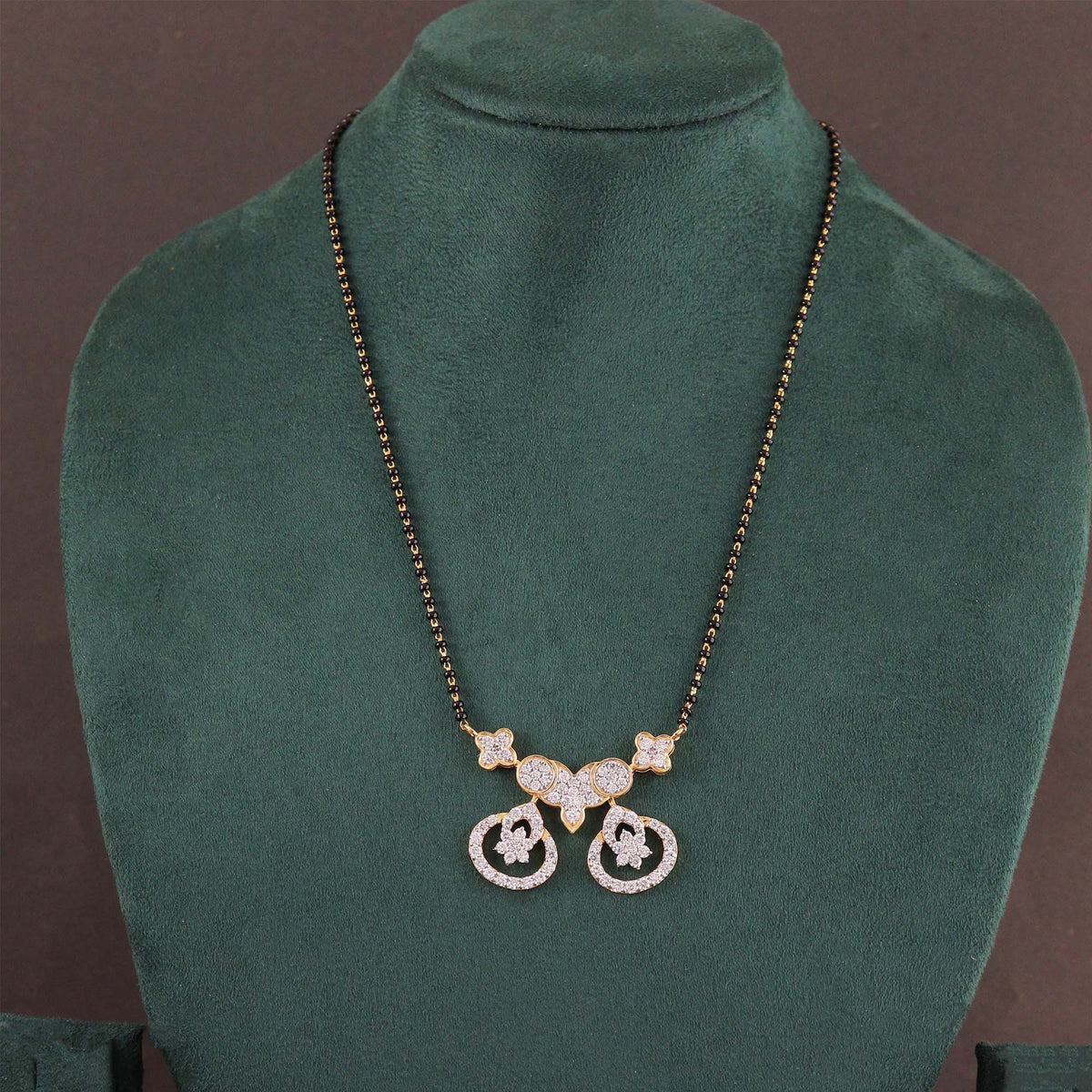 Twin Halo Diamond Mangalsutra