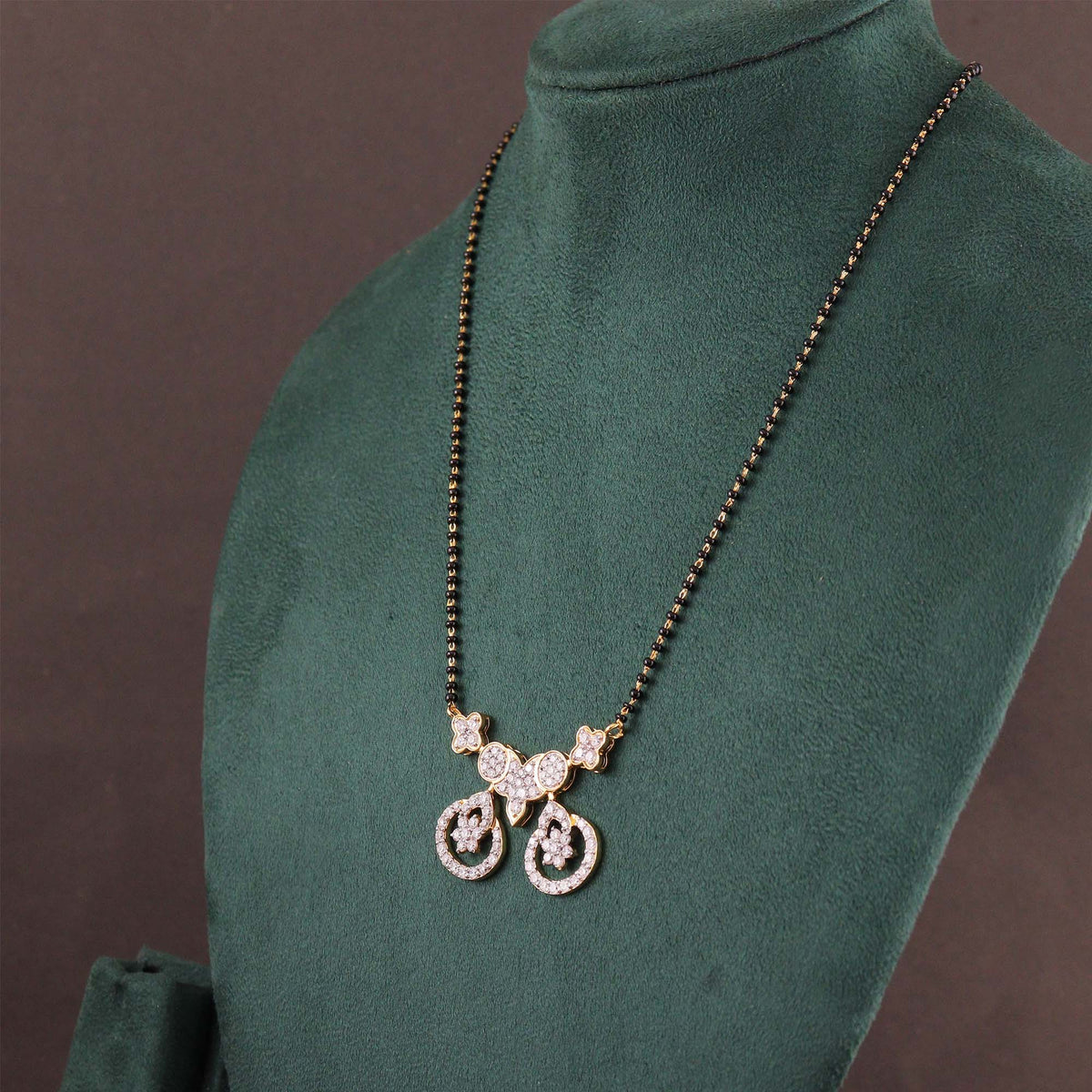 Twin Halo Diamond Mangalsutra