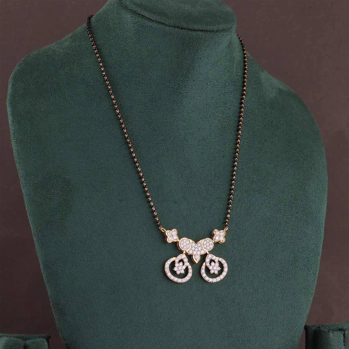 Twin Halo Diamond Mangalsutra