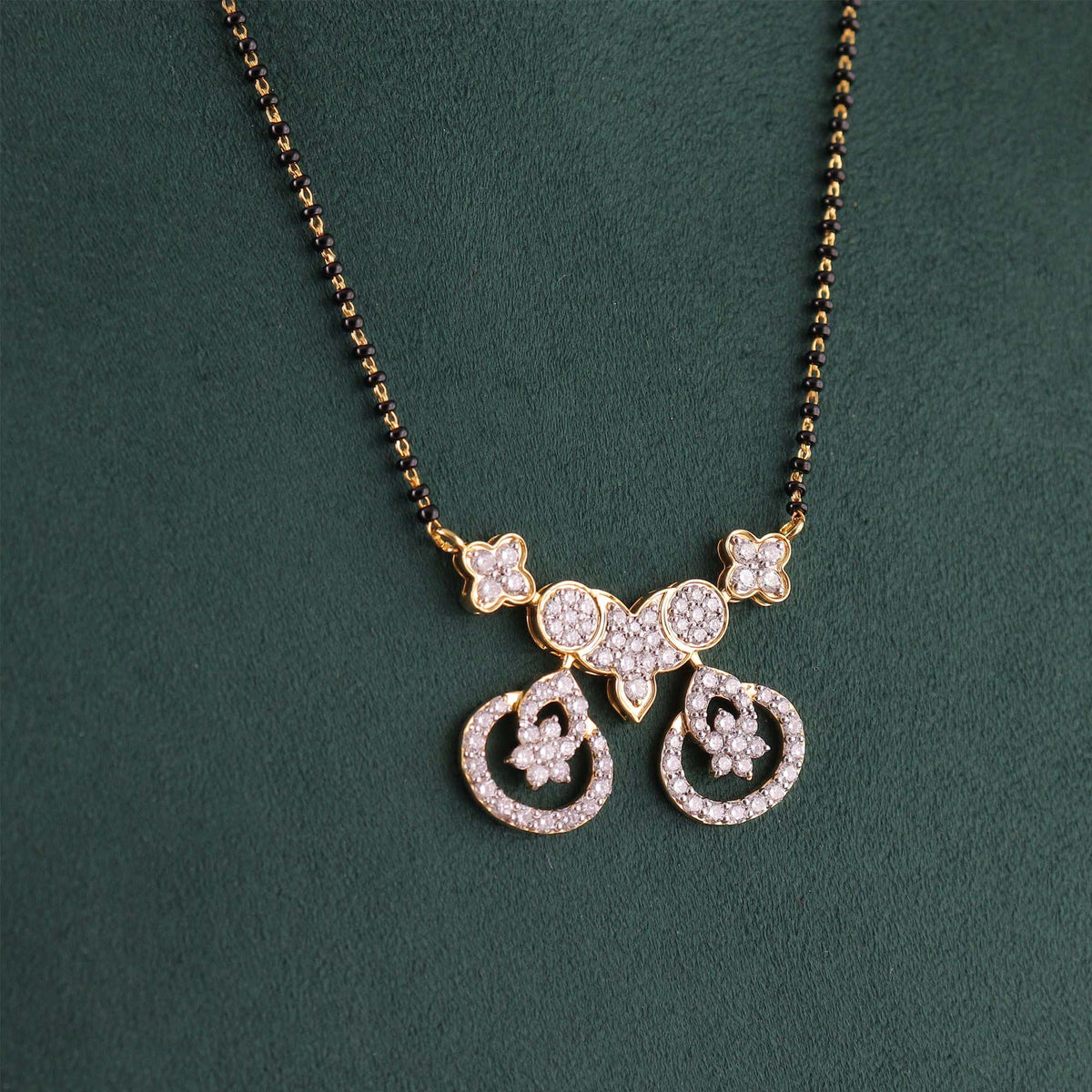 Twin Halo Diamond Mangalsutra