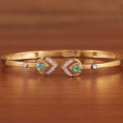 Verdant Leaf Diamond Bangle