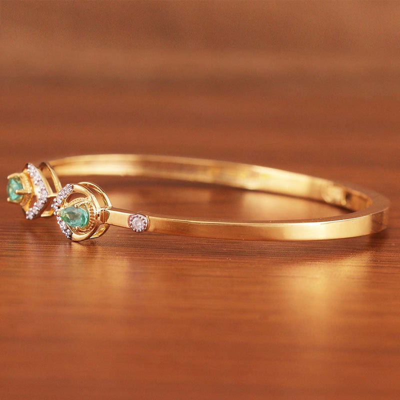Verdant Leaf Diamond Bangle
