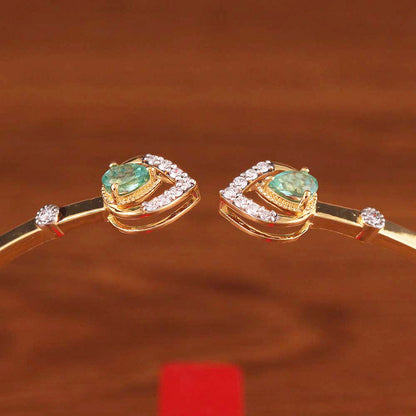 Verdant Leaf Diamond Bangle