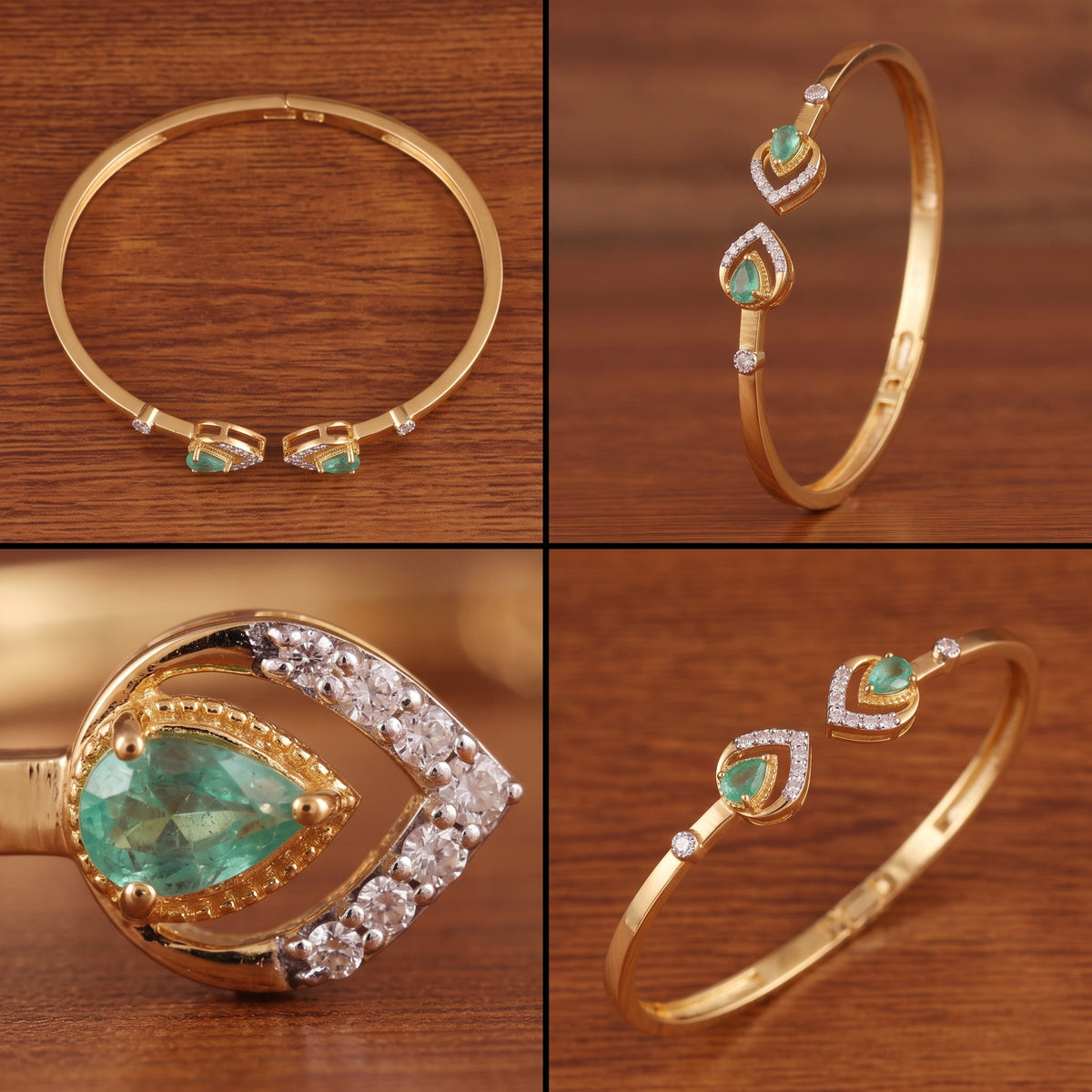 Verdant Leaf Diamond Bangle