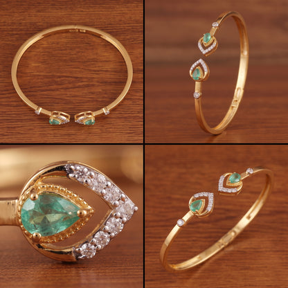 Verdant Leaf Diamond Bangle