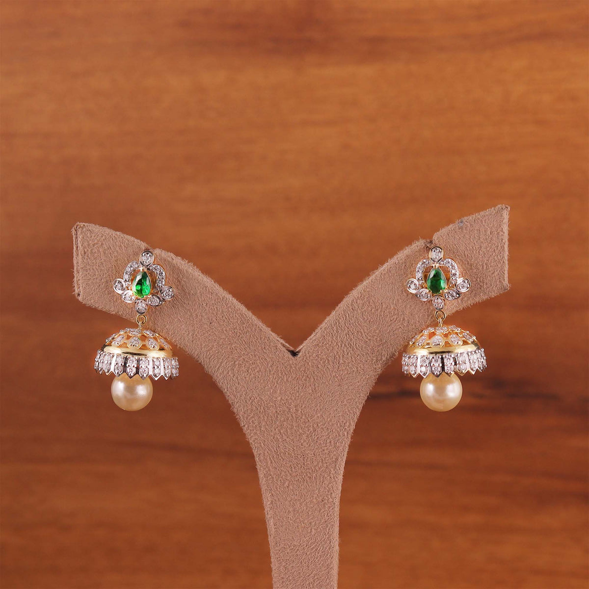 Verdant Plume Diamond Earrings