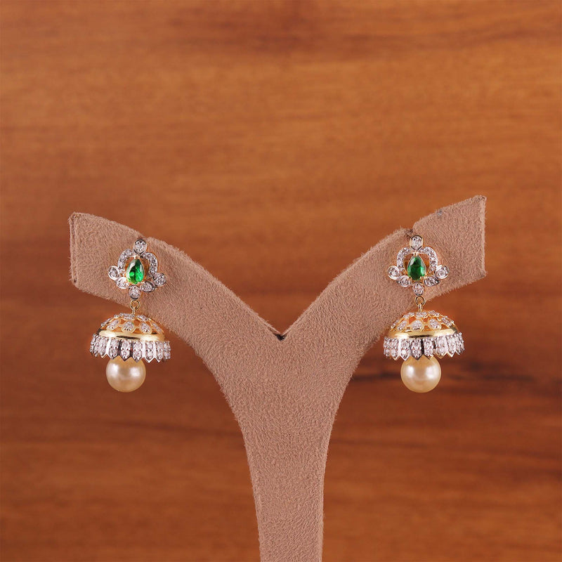 Verdant Plume Diamond Earrings