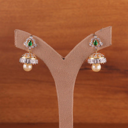 Verdant Plume Diamond Earrings