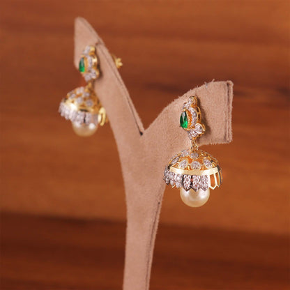 Verdant Plume Diamond Earrings