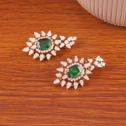 Verdant Star Diamond Earrings