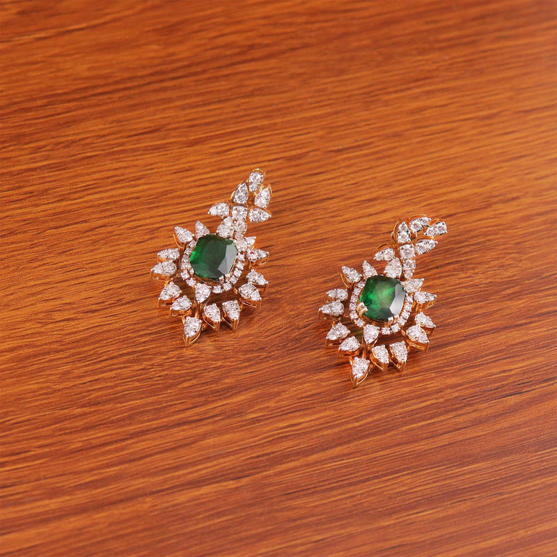 Verdant Star Diamond Earrings